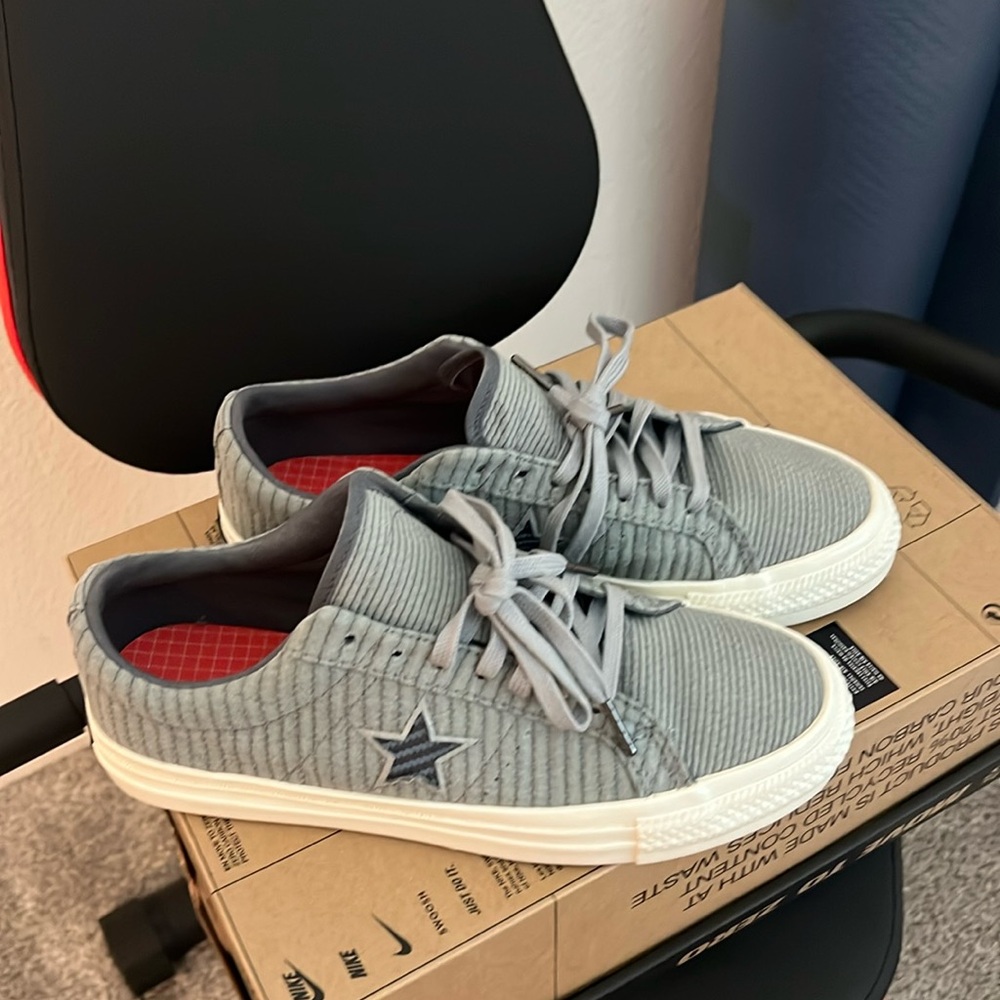 Converse Gray Corduroy Sneakers